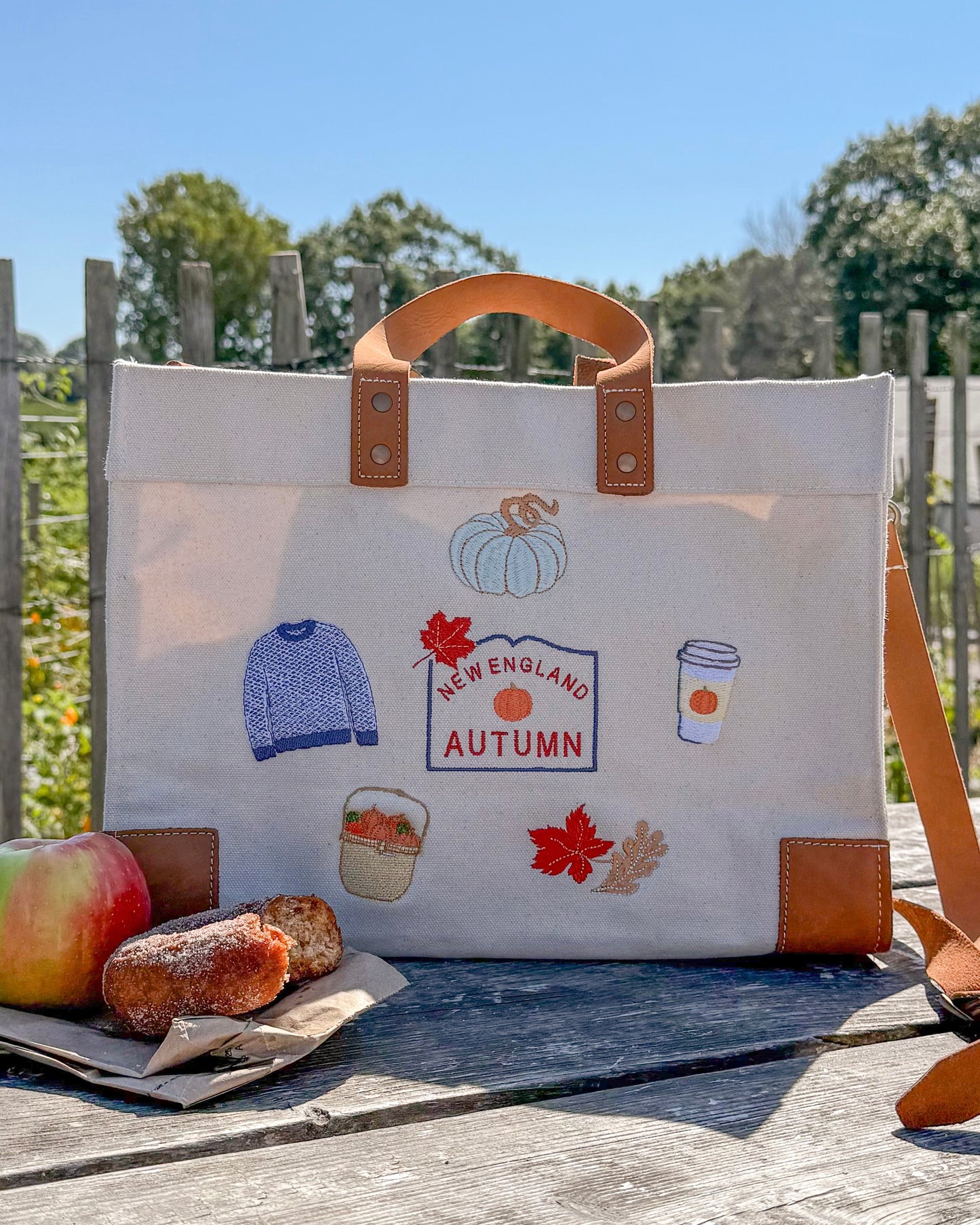 New England Autumn Mini Box Tote