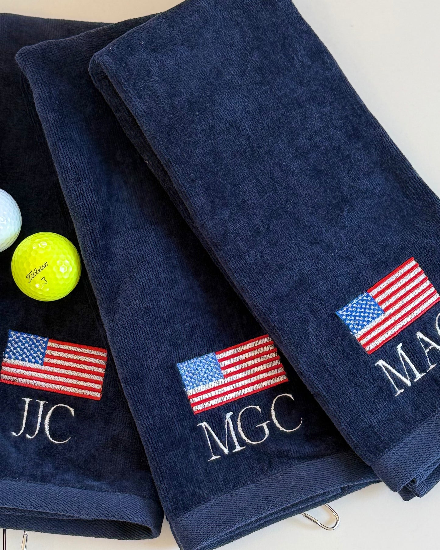 MONOGRAMMED GOLF TOWEL