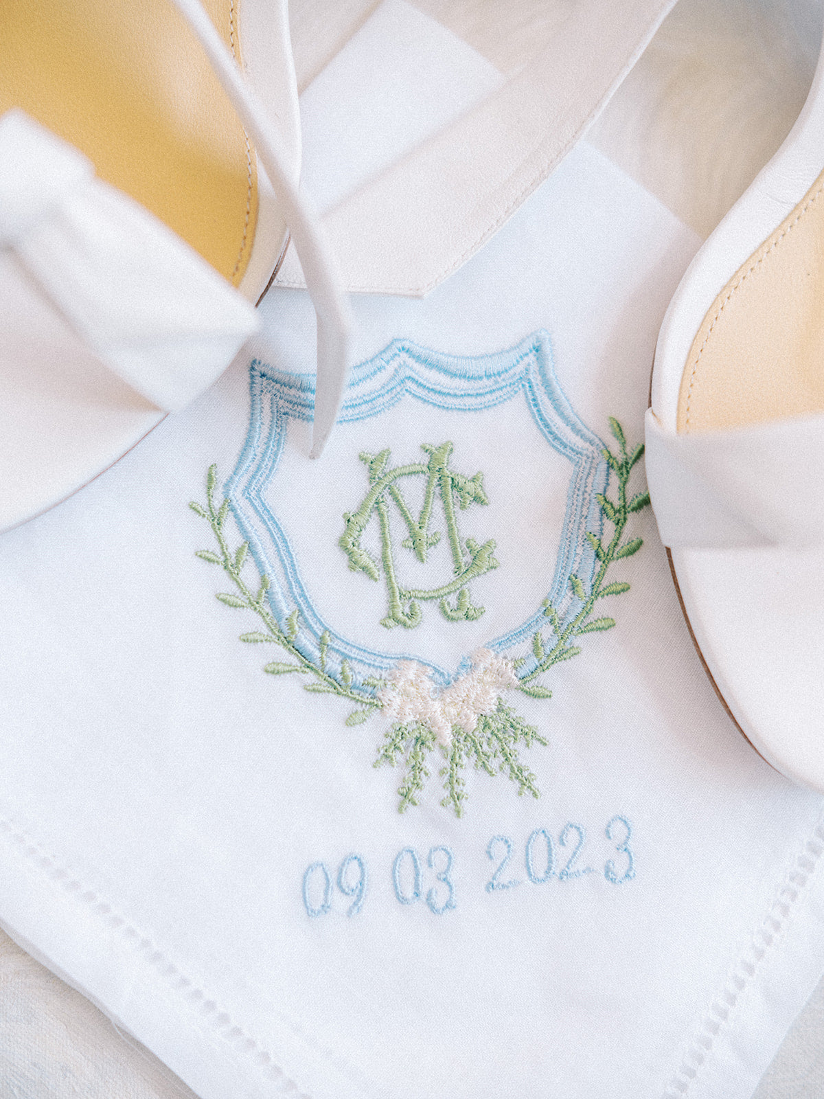 Linen Handkerchief with Custom Crest