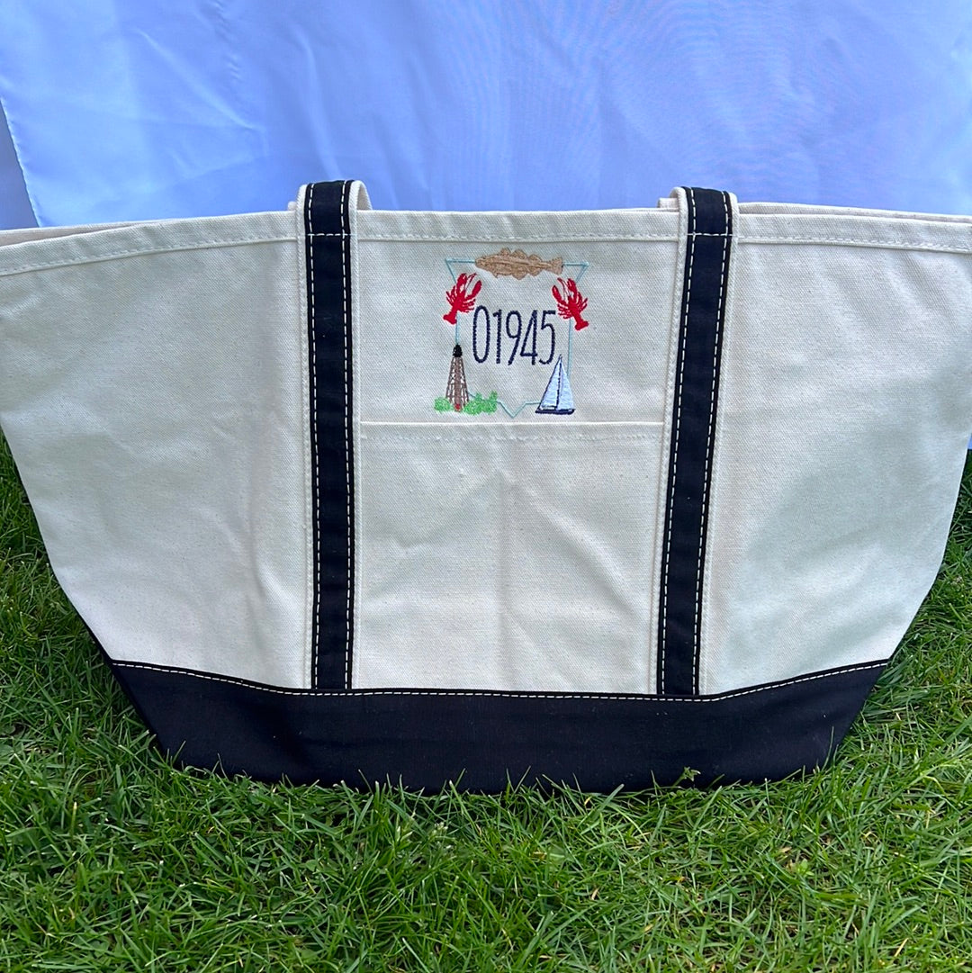 Marblehead Crest large tote