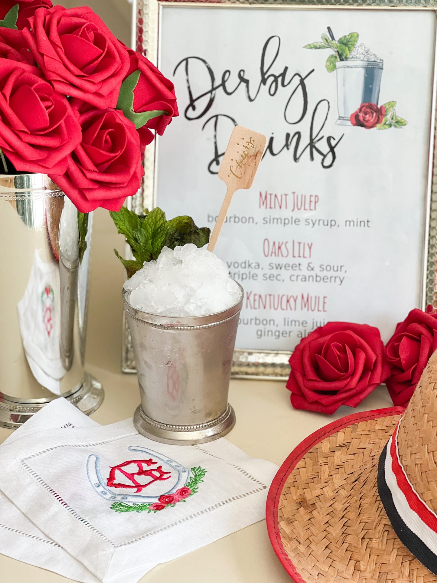 Derby Horseshoe Napkin Set