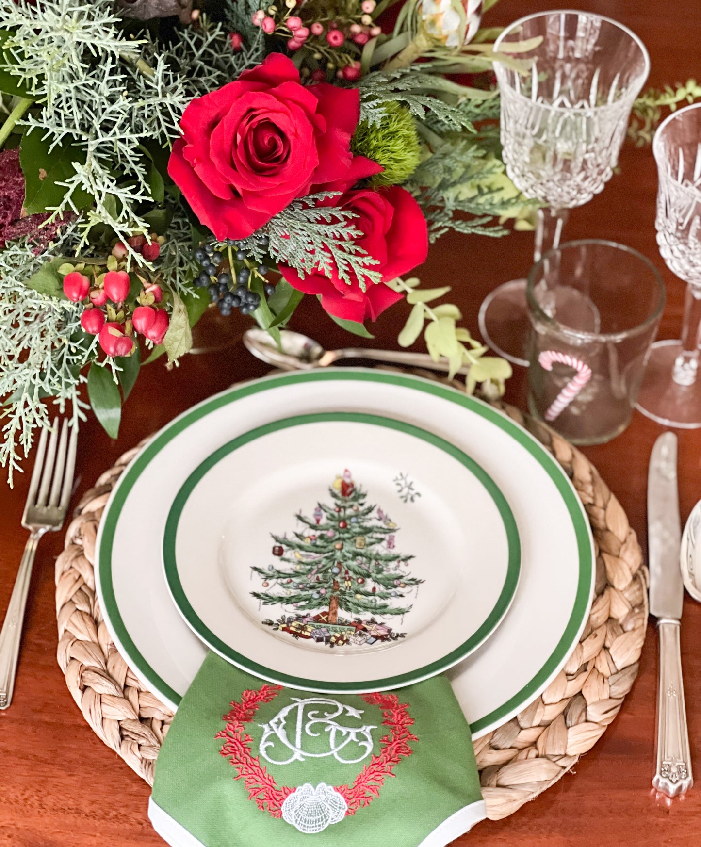 Cotton Christmas Napkins-Set of 4