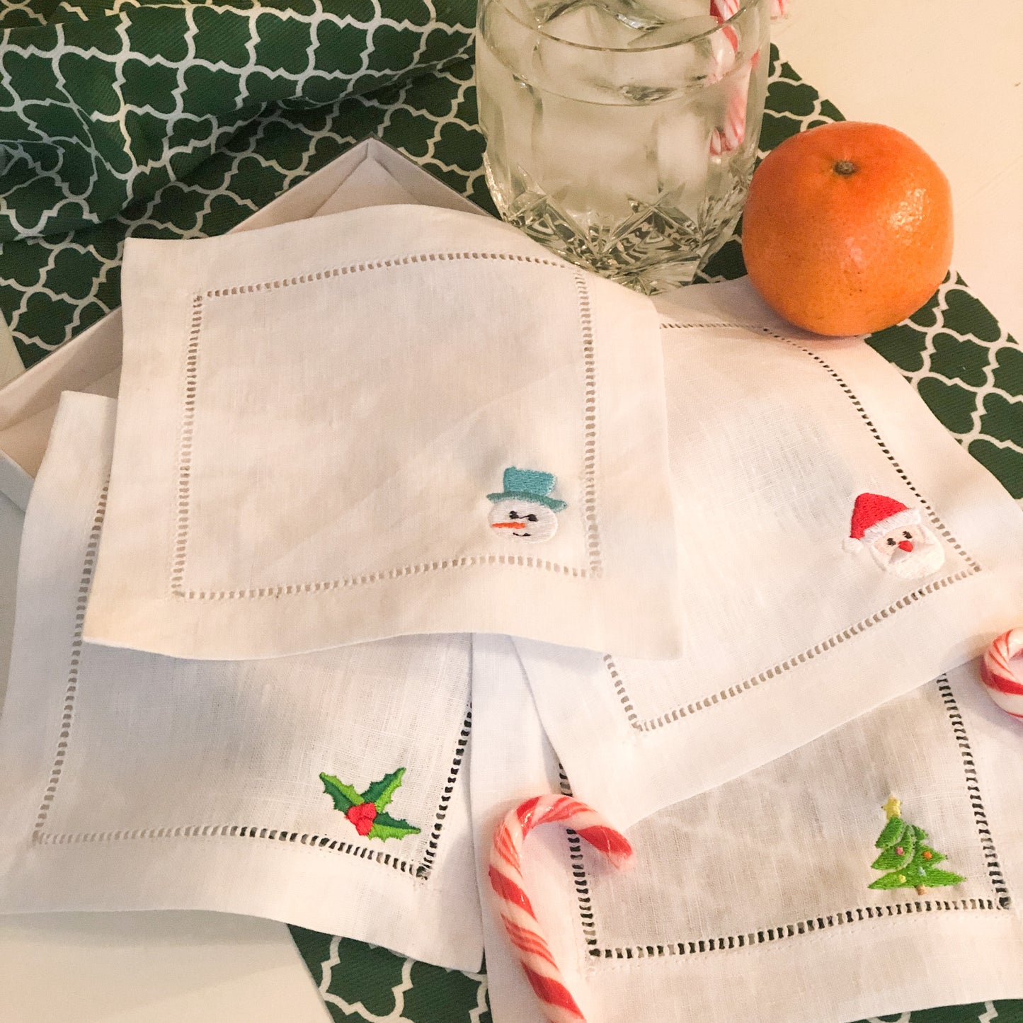 Christmas Cocktail Napkins- Set of 4