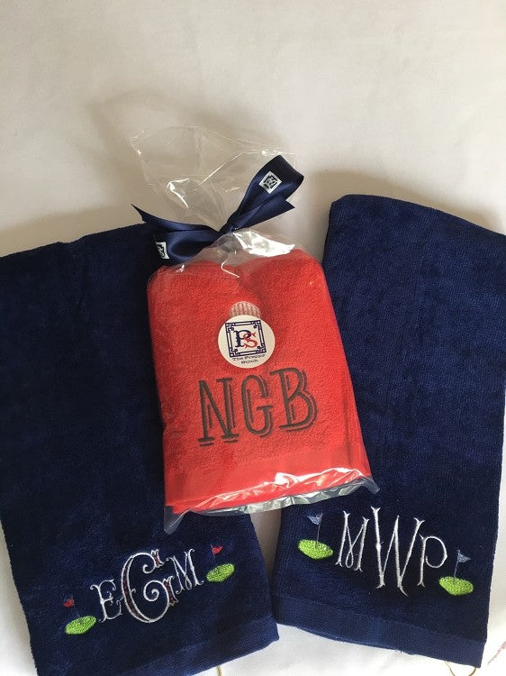 MONOGRAMMED GOLF TOWEL