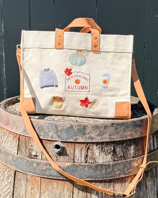 New England Autumn Mini Box Tote