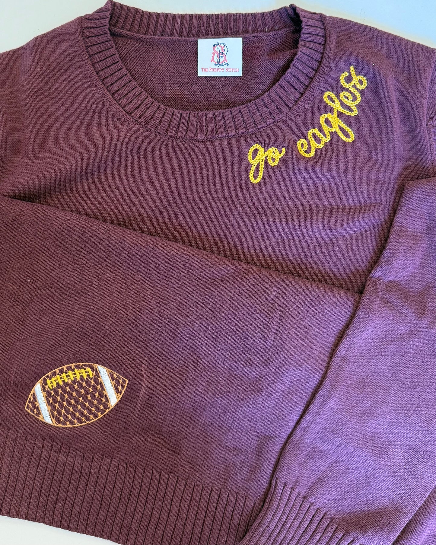 Custom Embroidered Cotton Crewneck Sweater