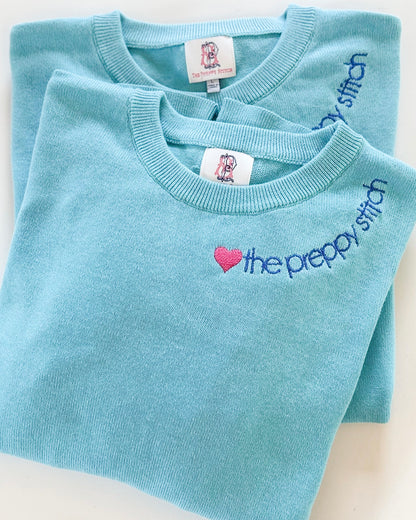 Custom Embroidered Cotton Crewneck Sweater