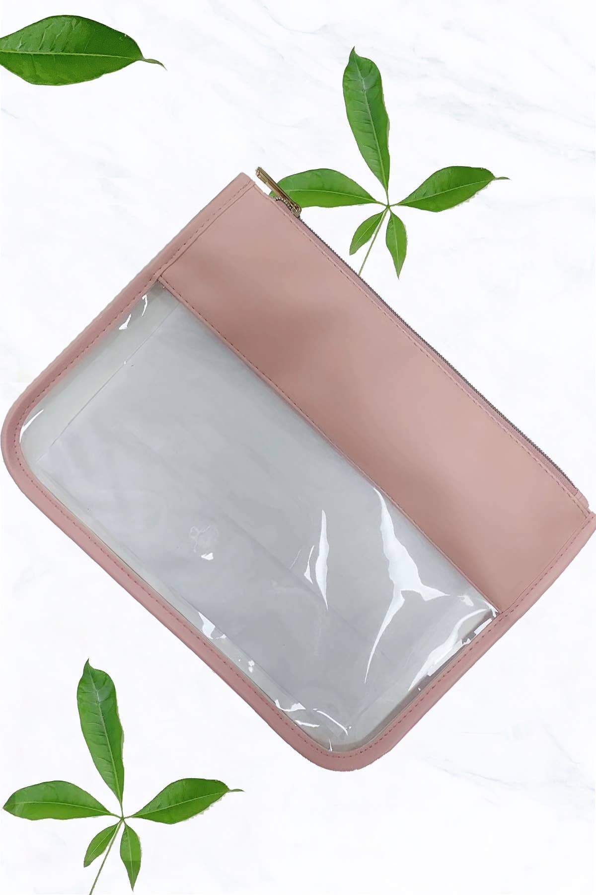 Clear Cosmetics & Toiletry Pu Handbag: White