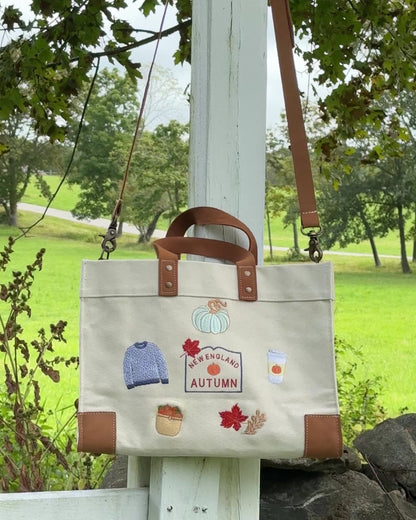 New England Autumn Mini Box Tote